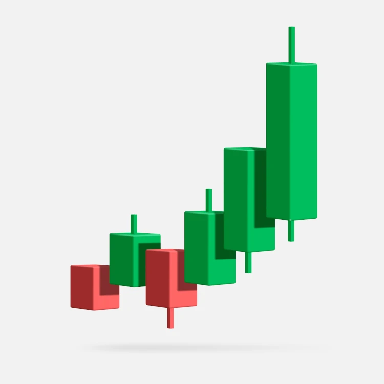 a graphic visualization of stock price